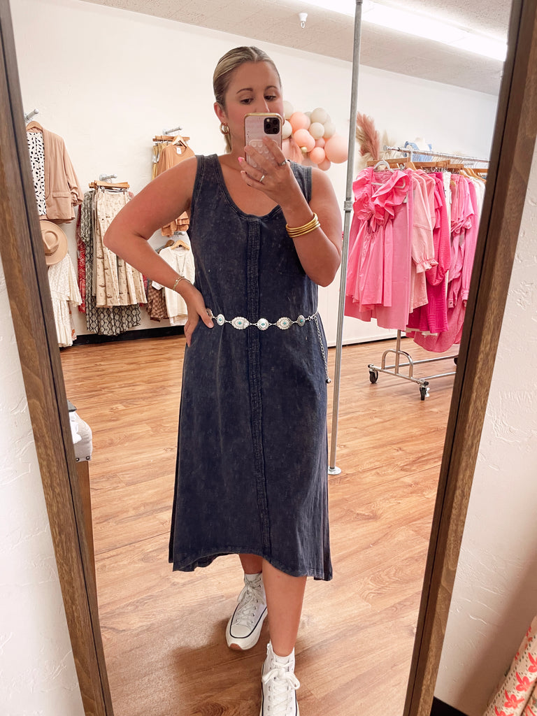 Dora Dress in Navy