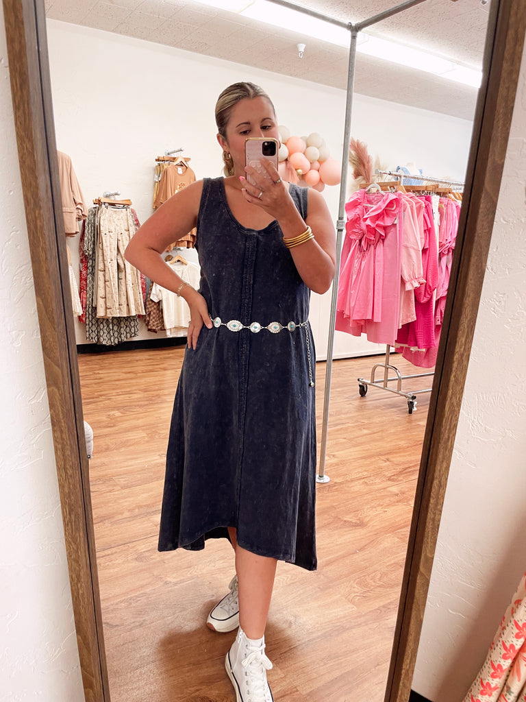Dora Dress in Navy