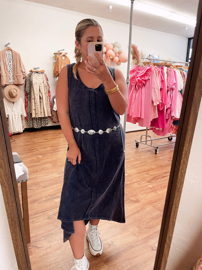 Dora Dress in Navy