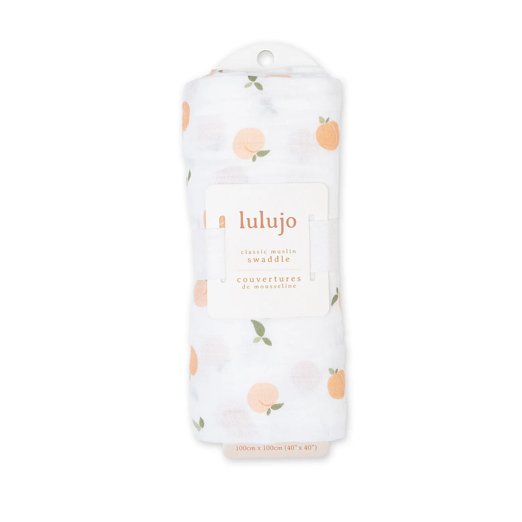 Cotton Muslin Swaddle - Peaches