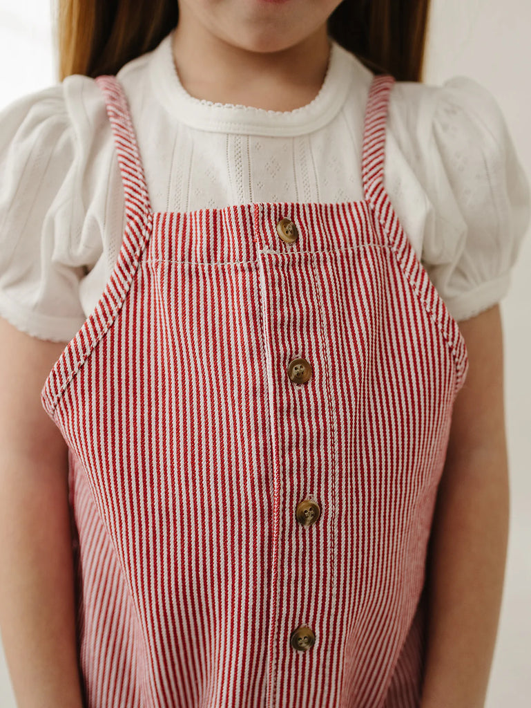 Red Stripe Overalls