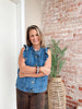 Denim Ruffled Vest