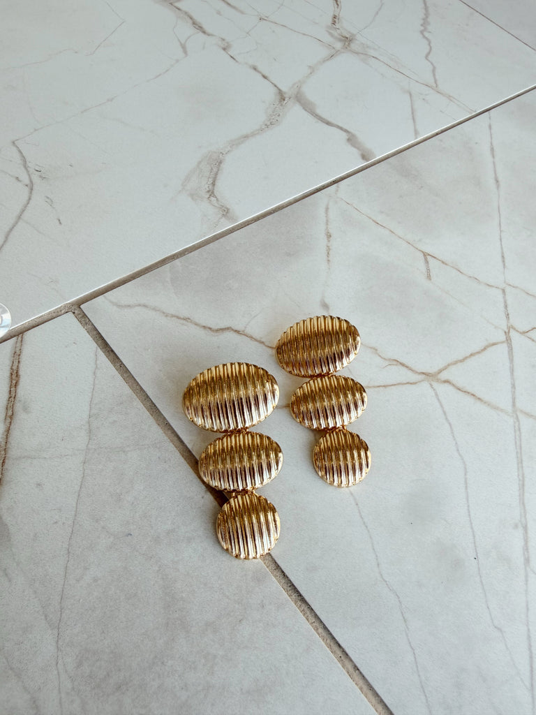 Linear & Graduated Oval Earrings