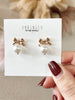 Small Pearl and Bow Studs