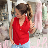 Ruby Collared Tank