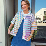 Taste the Rainbow Cardigan in Pastels