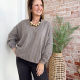 Simple Sarah Top in Ash