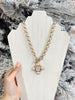 Square Pearl Cross Necklace