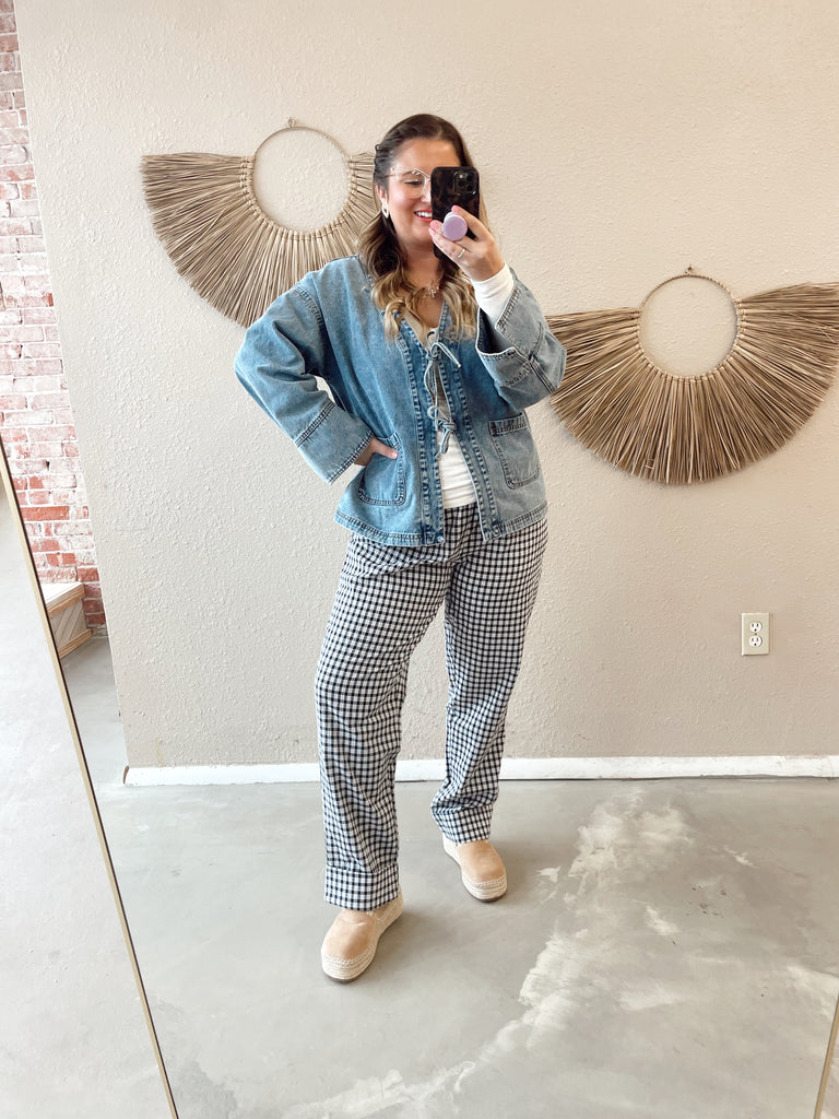 Working Woman Gingham Pants