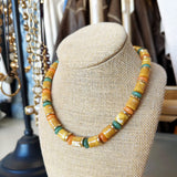 Beaded Beach Babe Necklace in Peach