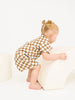 Brown Checkered Pocket Set
