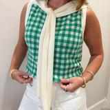 Masters Sweater Tie Top