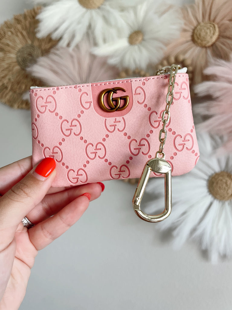 Livin' Lux Pink G Key Chain Wallet