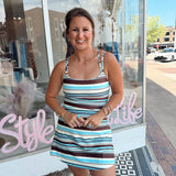 Blue and Mocha Workout Dress