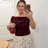 Holiday Bling Off the Shoulder Top