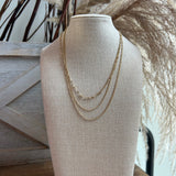 Layered Brass Chain- Necklace