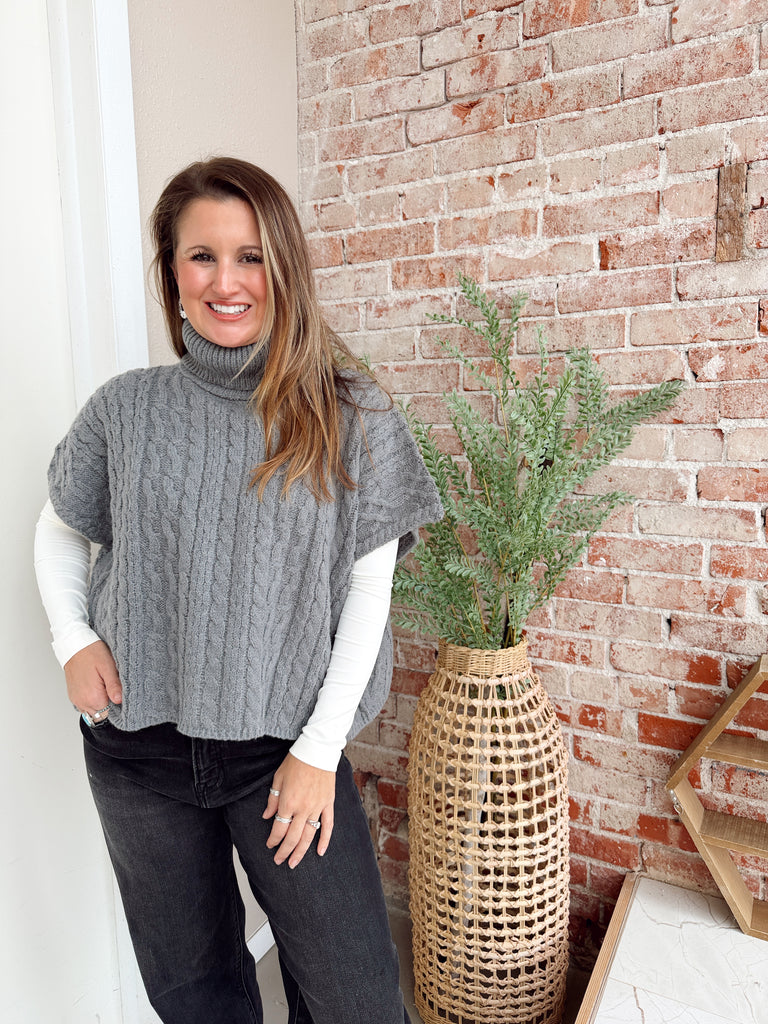 Cable Knit Turtleneck Sweater