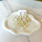Cascade Petal w/Pearl Earrings