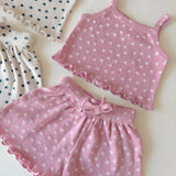 Pink Flower Two Piece Set