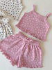 Pink Flower Two Piece Set
