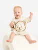 Oatmeal Bear Shorts Set