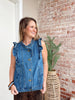 Denim Ruffled Vest