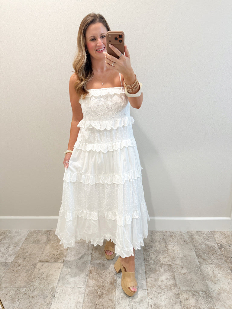 Boho Baby Dress in White