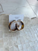 Gold Outlined Tortoise Hoops