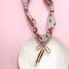 Scarf Necklace in Red Bow