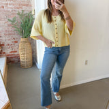High Rise Crop Flare Jeans