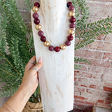 Perfect for a Party Necklace in Wine
