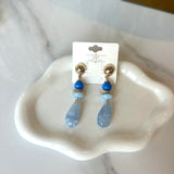 Linked Multi Shape Marble Stone Earrings
