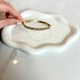 CZ Station Omega Bangle Bracelet