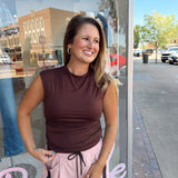 The Ella Top- Brown
