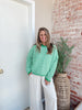 Spring Breeze Cardigan in Kelly Green Stripes