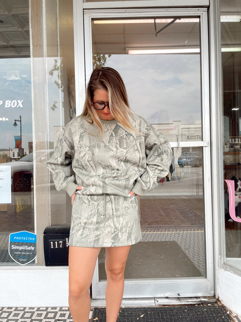 Camo Lounge Set- Skort