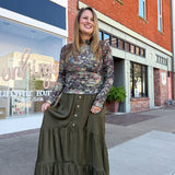 Olive Hour Maxi Skirt