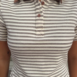 Cappuccino Striped Set-Top