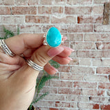 925 Sterling Silver Turquoise Statement Ring 4