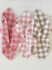 Checkered Mini Blanket in Strawberry