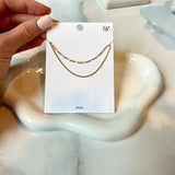 Gold Two layer Chain necklace