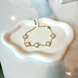 Gold Chain Clover Bracelet