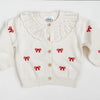 Red Bow Baby Cardigan