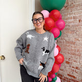 Dog Knit Sweater Cardigan