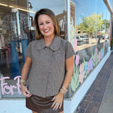 The Hadley Houndstooth Top