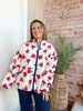 Red Floral Fleece Jacket