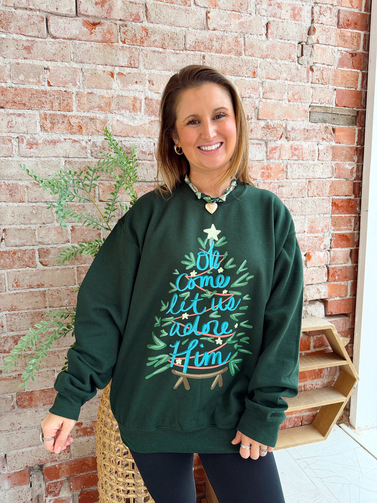 Oh Come Let Us Adore Him Sweatshirt
