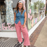 Red Spring Stroll- Pants