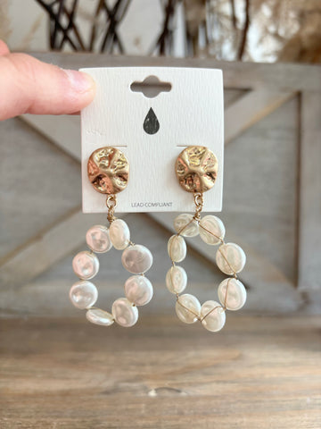 Tiny Bows with a Pearl Earrings