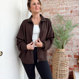 She's Athletic Jacket in Chocolate